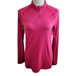 REI Kids XL 18 Pink 1/4 Zip Long Sleeve Performance Base Layer Top Stretch